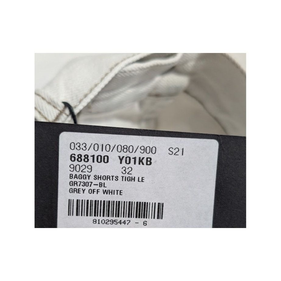 Saint Laurent Paris o1rshd1 Baggy Shorts Tigh LE in Grey Off-White Size US 32 / EU 48 - 20 Thumbnail
