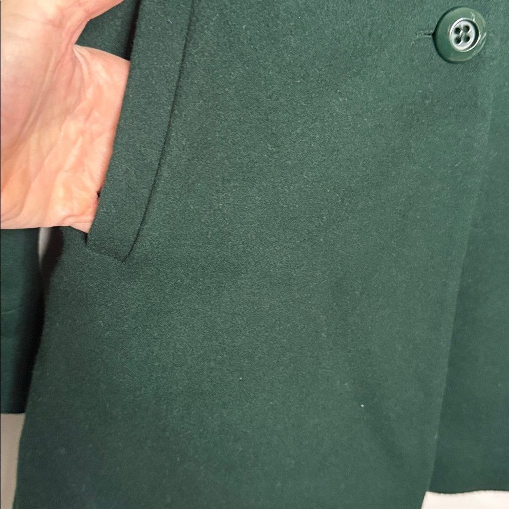 Trina Turk Trina Turk 80% lambs wool deep green trench coat jacket sz 4 Size S / US 4 / IT 40 - 5 Thumbnail