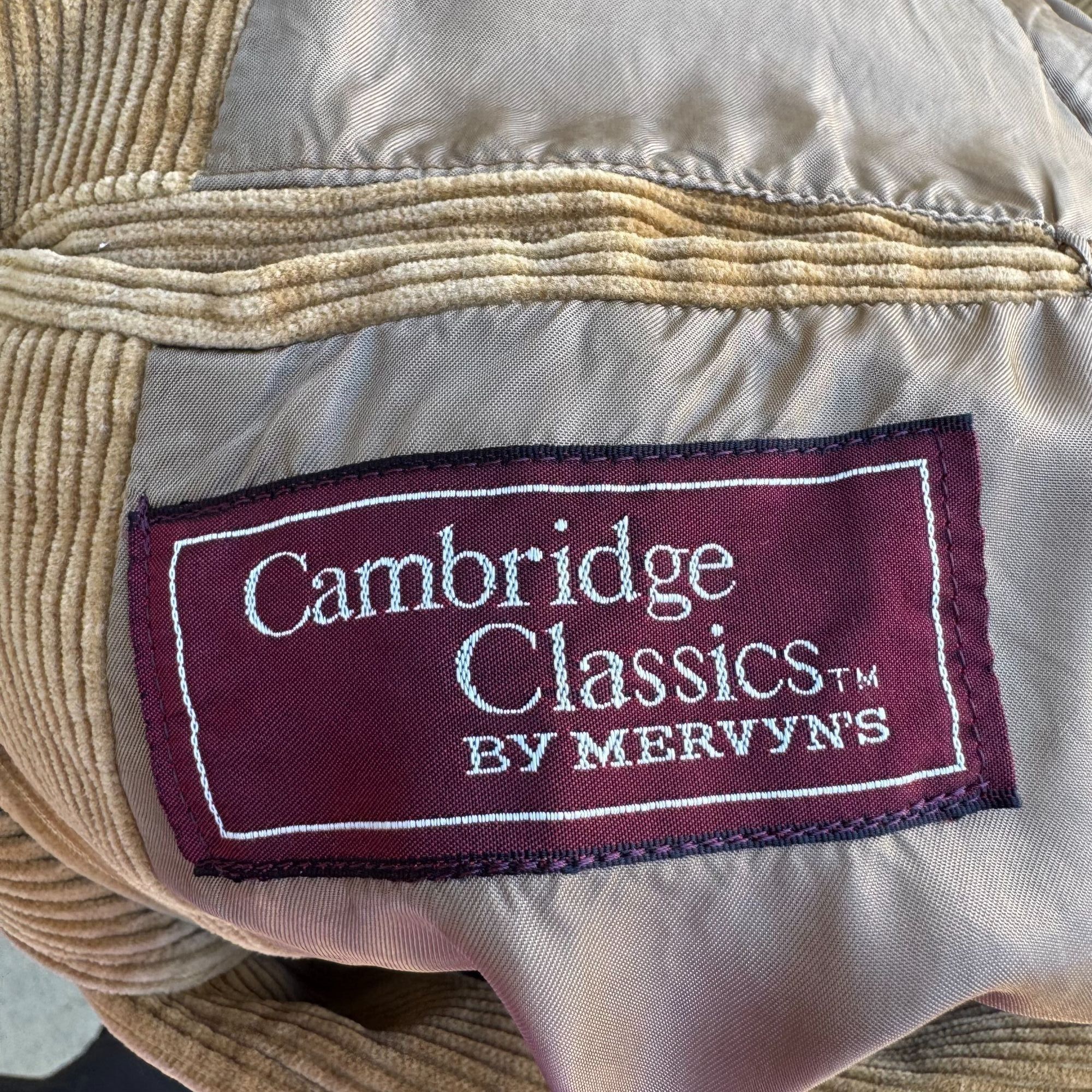 Other Cambridge Classics Mervyns Vintage Tan Corduroy Blazer Jacke Size 38R - 2 Thumbnail