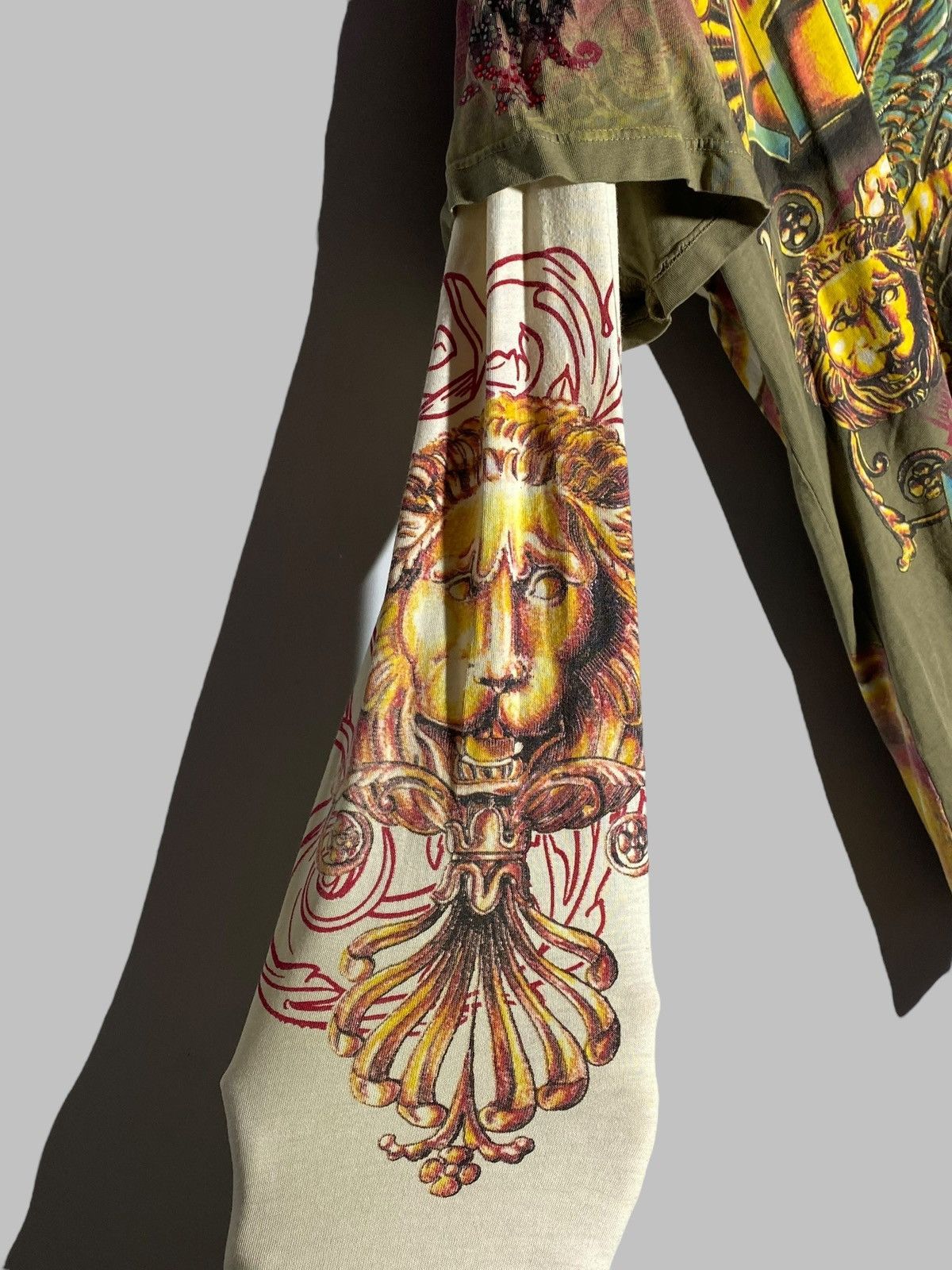 Christian Audigier 🔥 Y2K CHRISTIAN AUDIGIER LAYERED TATTOO DRAGON FLAME PRINT Size US XL / EU 56 / 4 - 14 Thumbnail