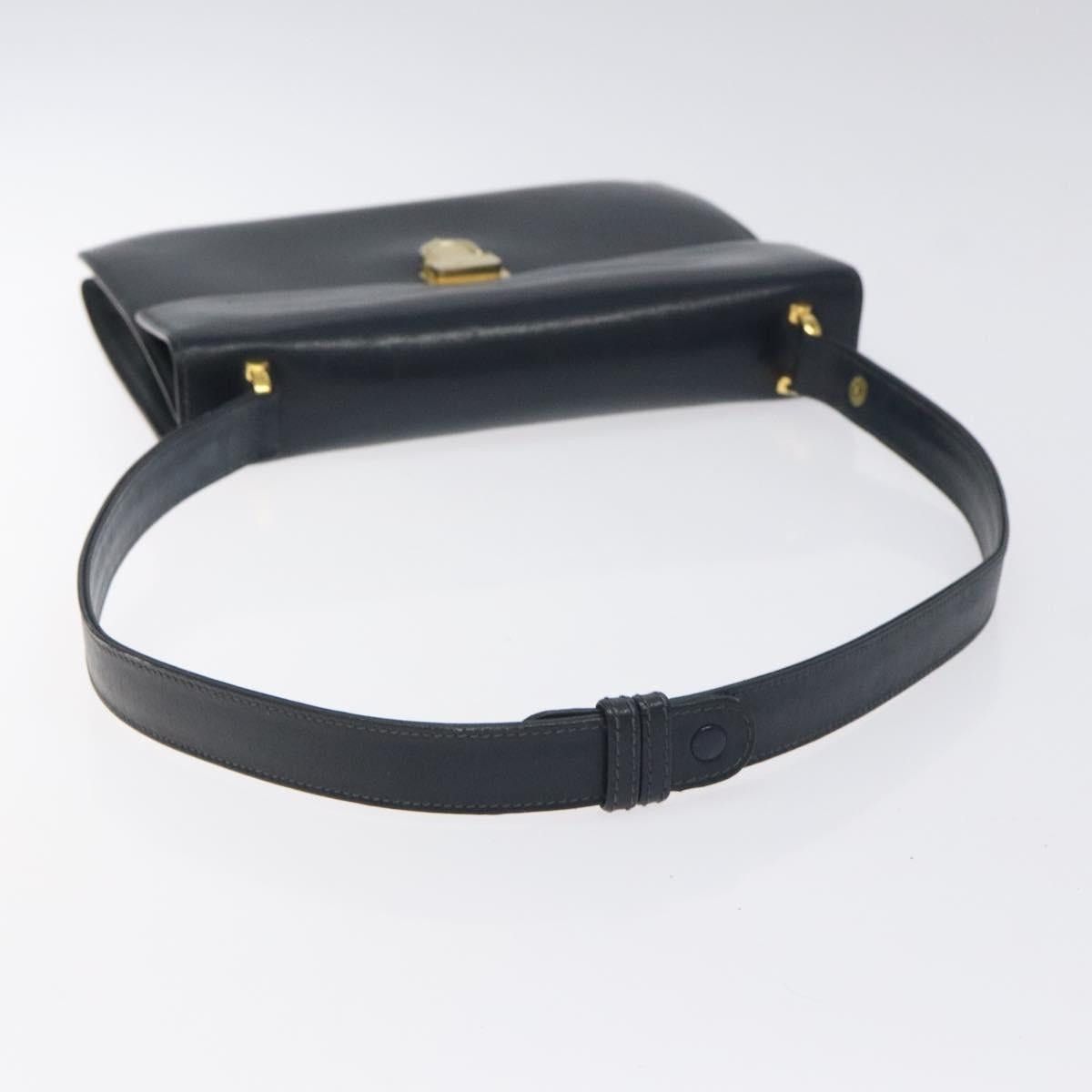 Celine CELINE Shoulder Bag Leather Navy Gold Size ONE SIZE - 7 Thumbnail