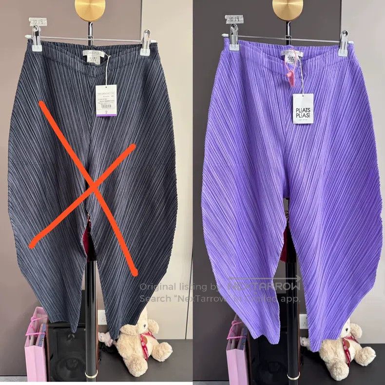Issey Miyake Issey Miyake size:3 Purple Asymmetric Disc Pants Size 22" - 1 Thumbnail