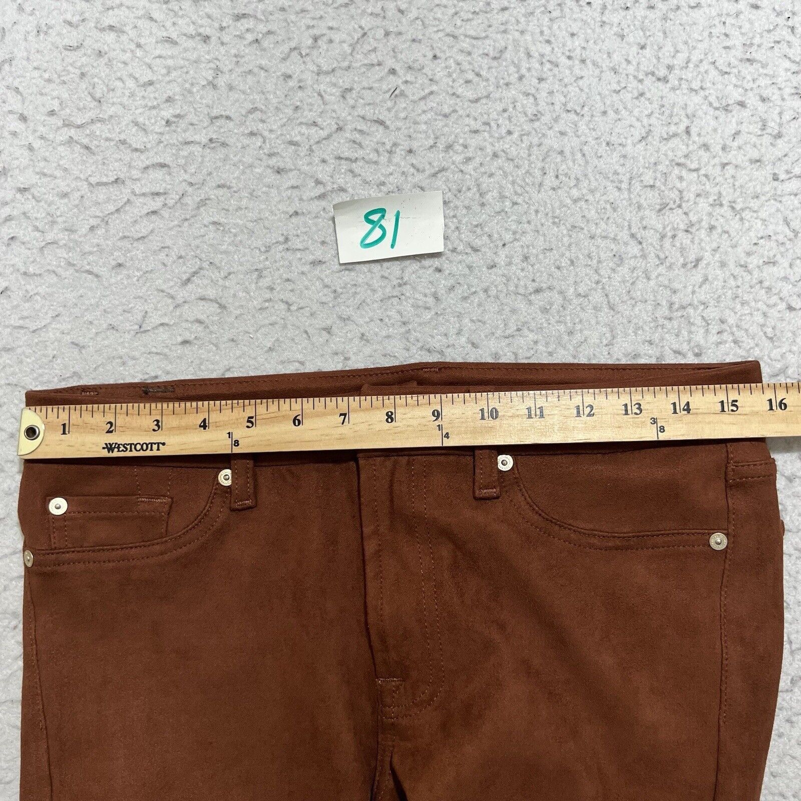 7 For All Mankind 7 For All Mankind Suede Ankle Mid Rise Skinny Stretch Pants Size 31" - 10 Thumbnail