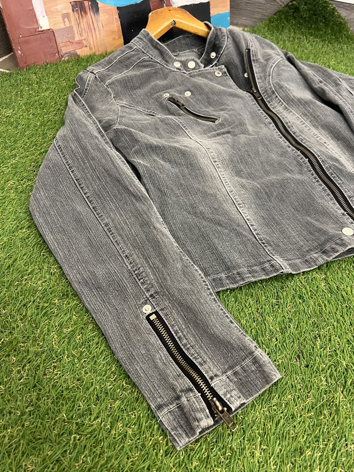 Japanese Brand × Vintage Vintage Japanese biker denim jacket Size M / US 6-8 / IT 42-44 - 5 Thumbnail