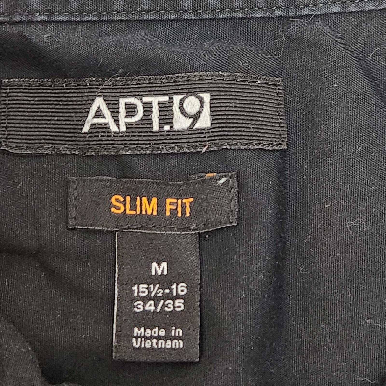 Apt. 9 Apt 9 Black Button Up Pointed Collar Long Sleeve Shirt M Size US M / EU 48-50 / 2 - 4 Thumbnail