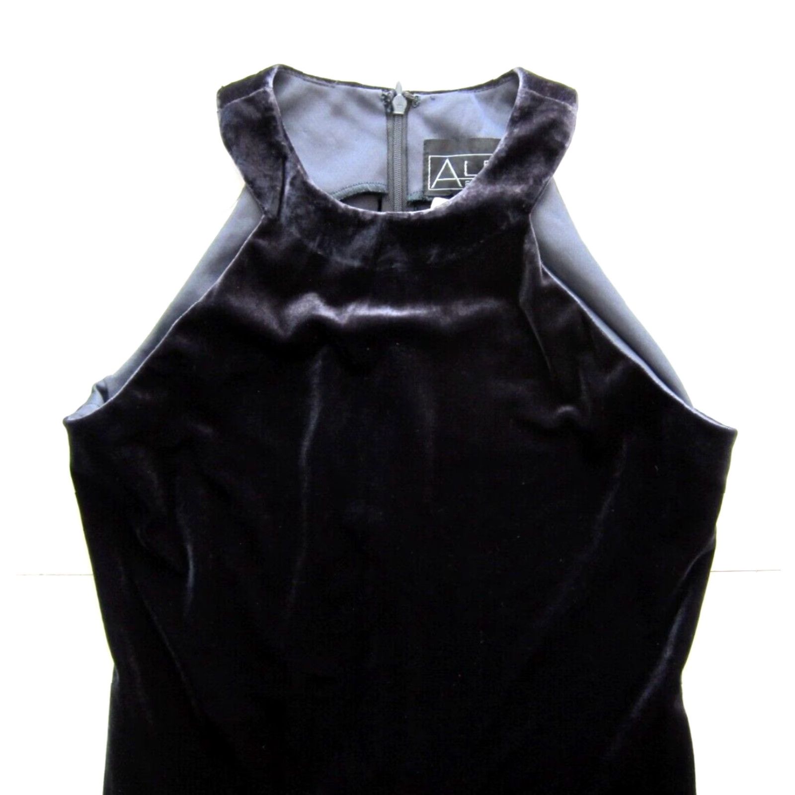 Alex Evenings VINTAGE Alex Evenings Grey Velvet Stretch Long Maxi Formal Tank Dress Women 4 Size S / US 4 / IT 40 - 3 Thumbnail