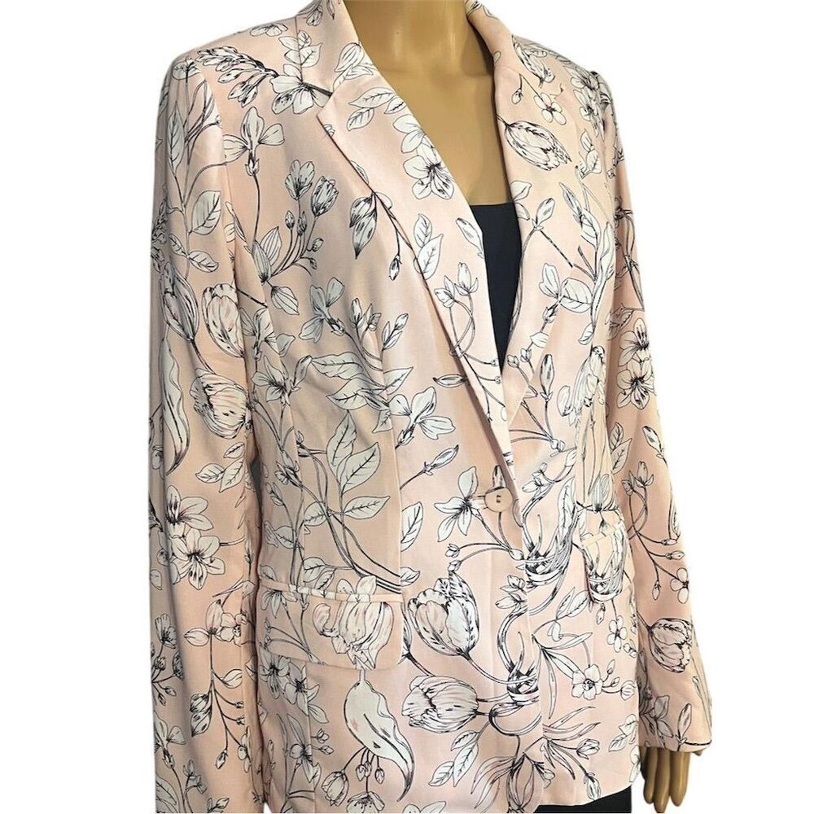 Other Roz & Ali Floral Blazer Jacket Pink Size 8 NWOT Tailored Fit Size M / US 6-8 / IT 42-44 - 3 Thumbnail
