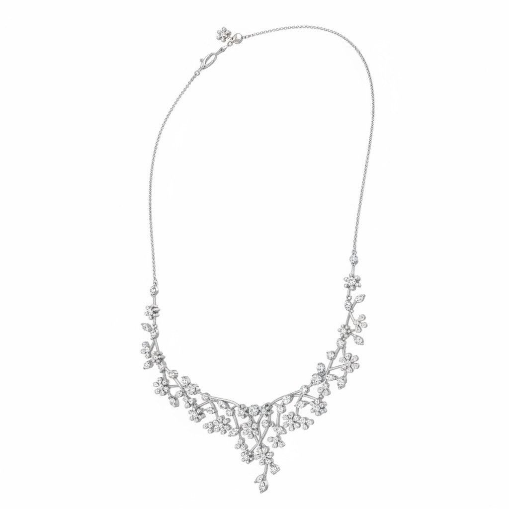 Other Eliot Danori Rhodium-Plated Flower Cubic Zirconia Necklace Size ONE SIZE - 1 Thumbnail