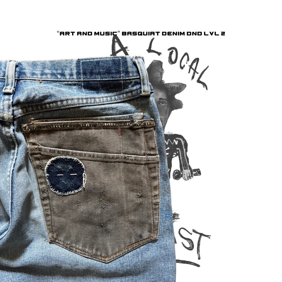 Other “Art and Music” DND LVL 2 Basquiat Heavyweight Denim Size US 32 / EU 48 - 6 Thumbnail