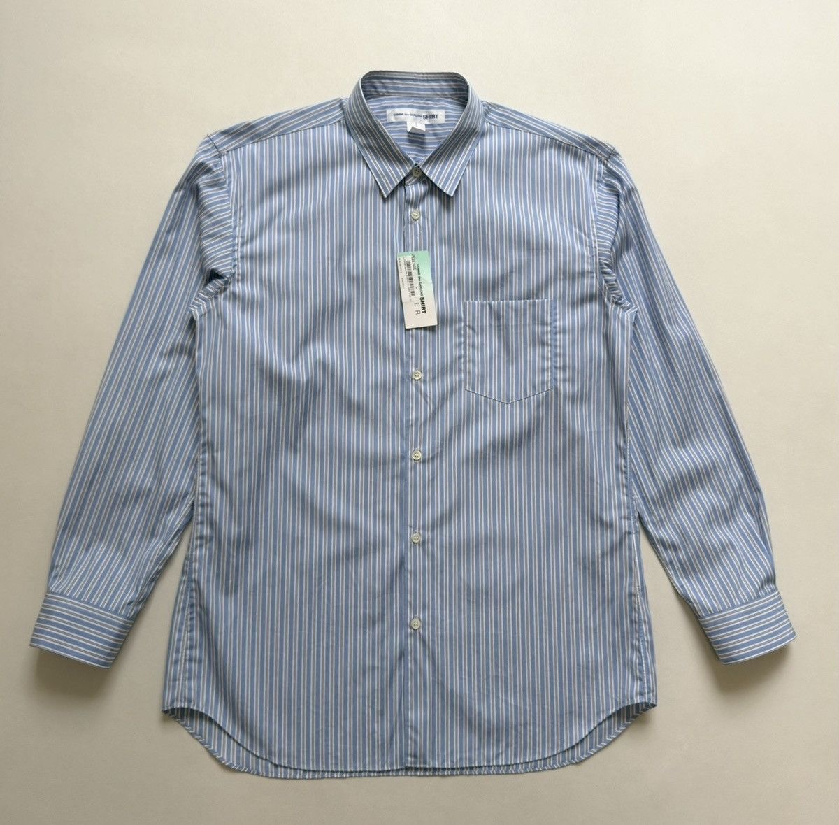 Comme des Garcons Blue/White Striped Cotton Shirt Size US M / EU 48-50 / 2 - 3 Thumbnail