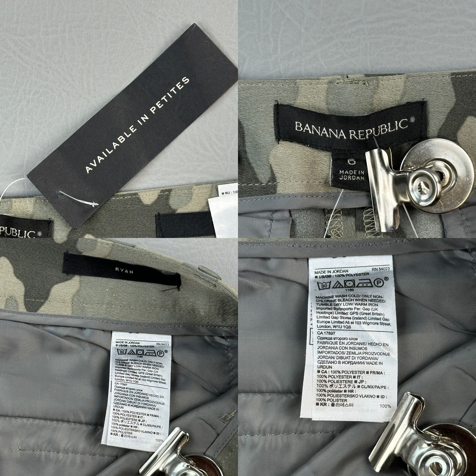 Banana Republic Banana Republic Pants Women’s 6 Camouflage Ryan Mid Rise Slim Fit Straight NWT Size 24" / US 00 / IT 34 - 8 Thumbnail