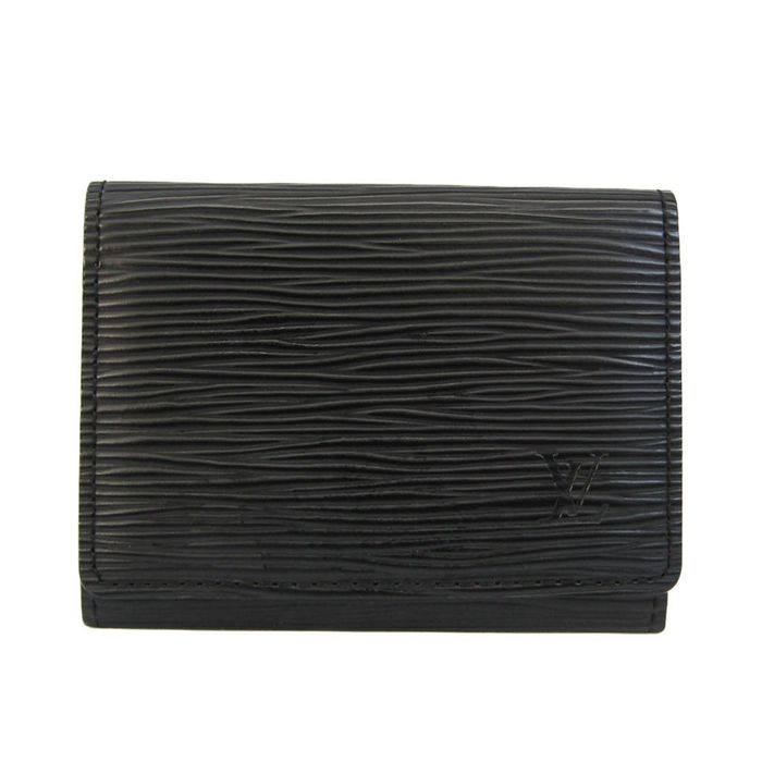 Louis Vuitton Auth Louis Vuitton Business Card Holder Monogram Implant  Envelope Cult de Visit M58456 Noir