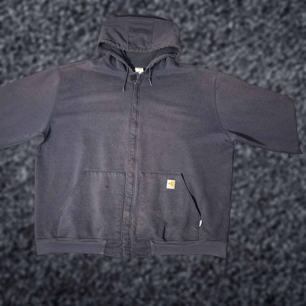 Carhartt VINTAGE Carhartt FR Full Zip Hoodie Mens 3XL Black Workwear Sweatshirt Size US XXL / EU 58 / 5 - 1 Thumbnail