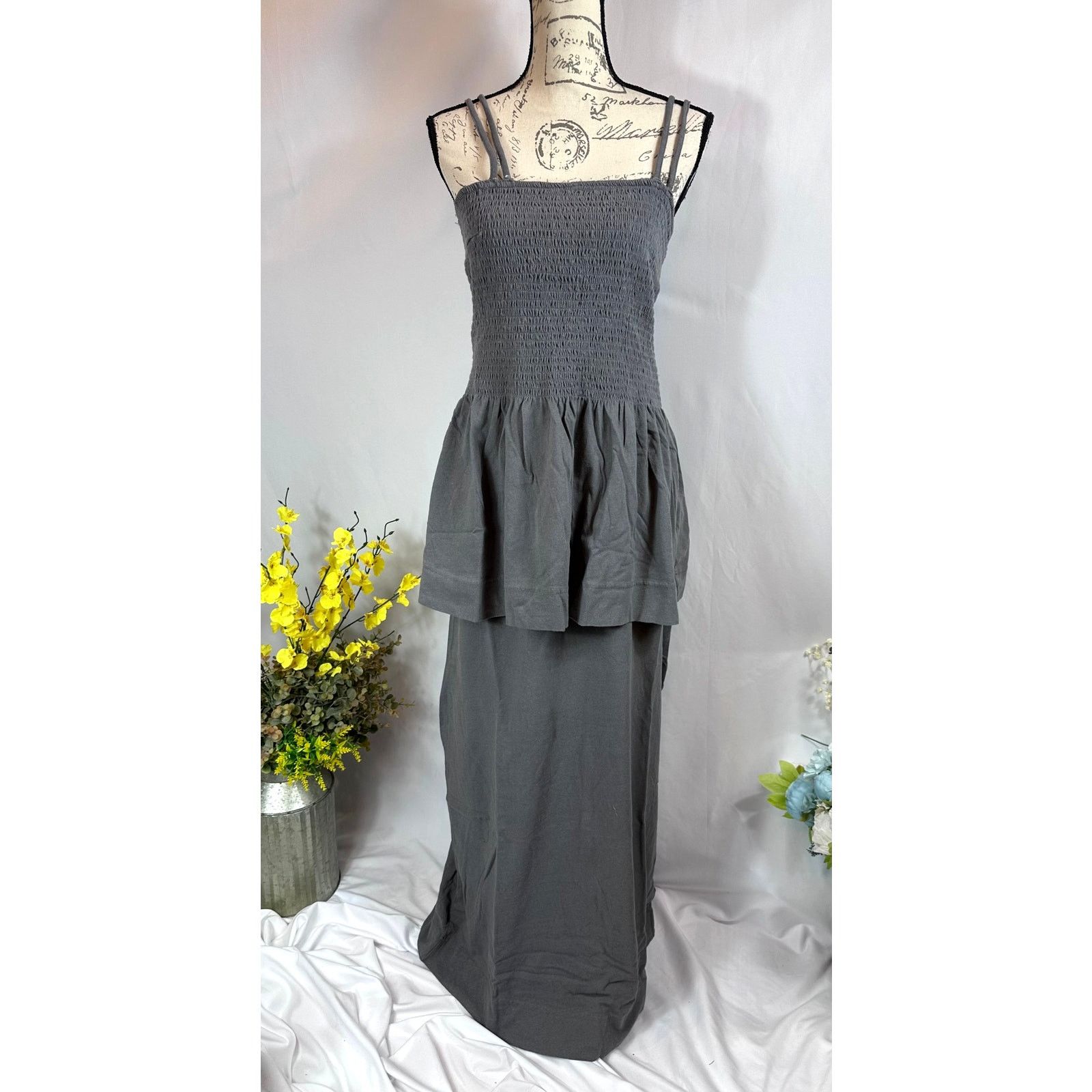 Free People Free People Goldie Skirt Set Elastic Bodice Smoked Pearls S Size 26" / US 2 / IT 38 - 11 Thumbnail