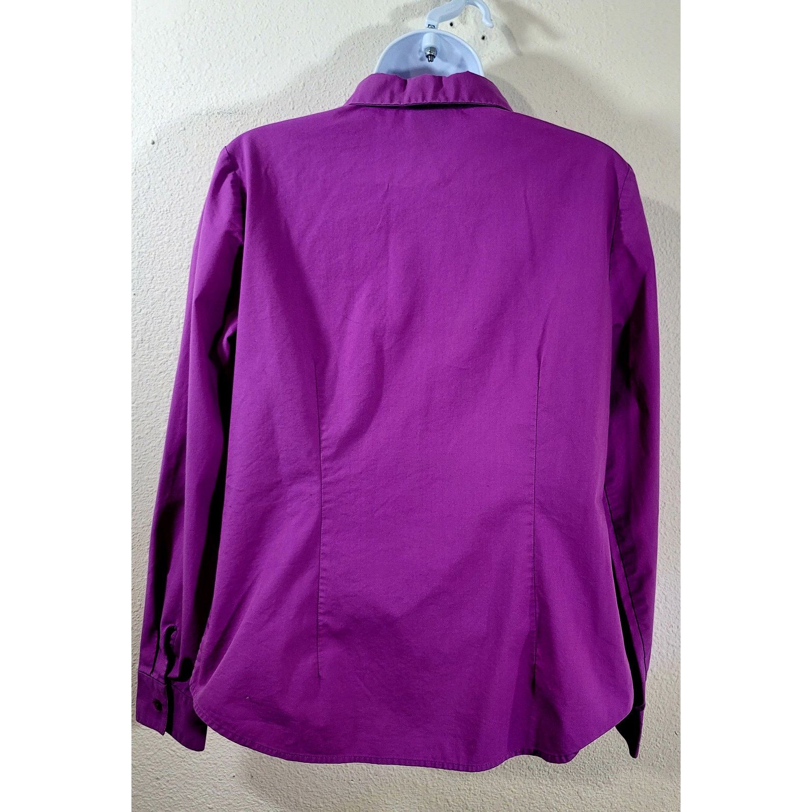 Other Worthington Purple Button Up Pointed Collar Top 10 Size L / US 10 / IT 46 - 3 Thumbnail