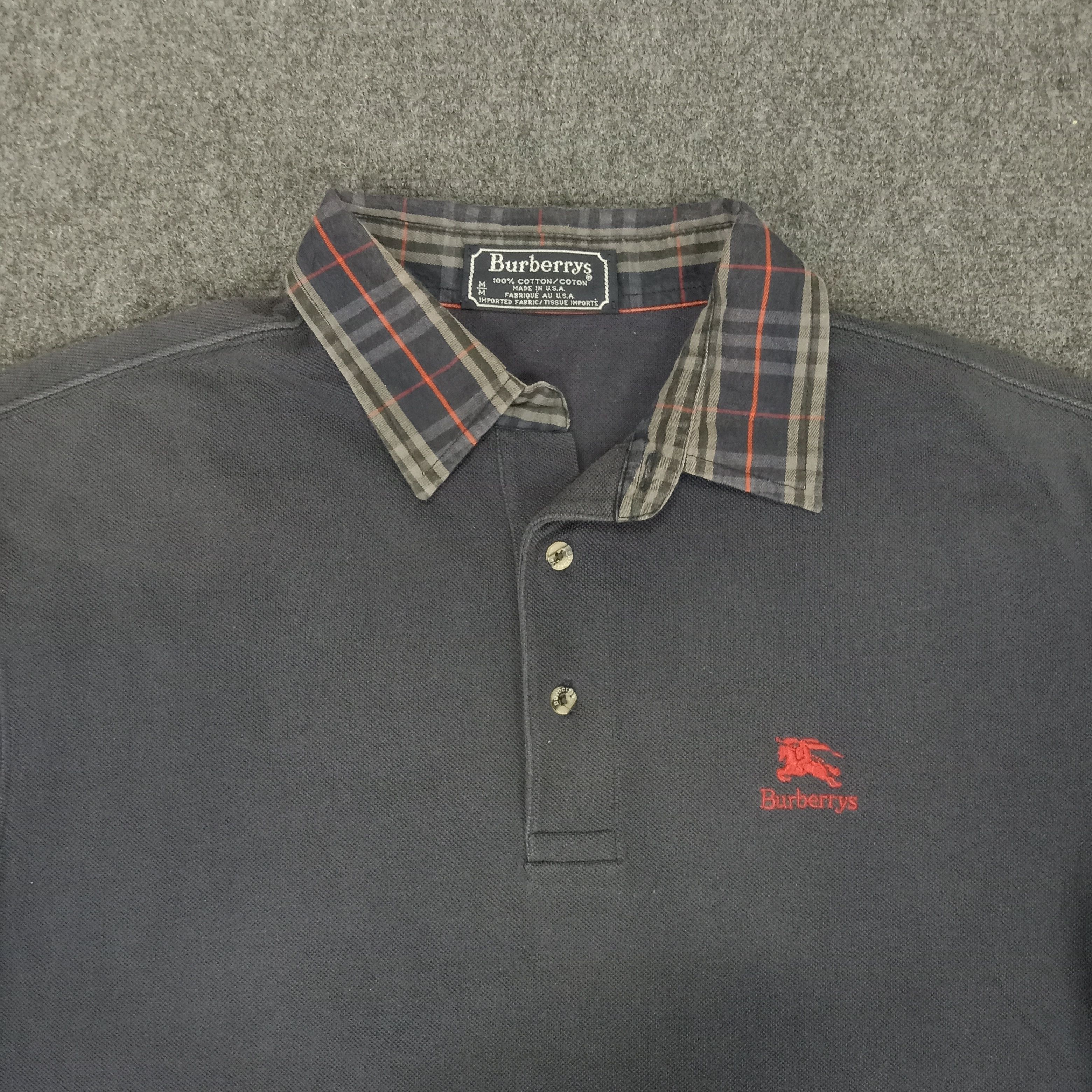 Burberry × Vintage Burberry Nova Check Luxury Brand Polos Size US L / EU 52-54 / 3 - 2 Thumbnail