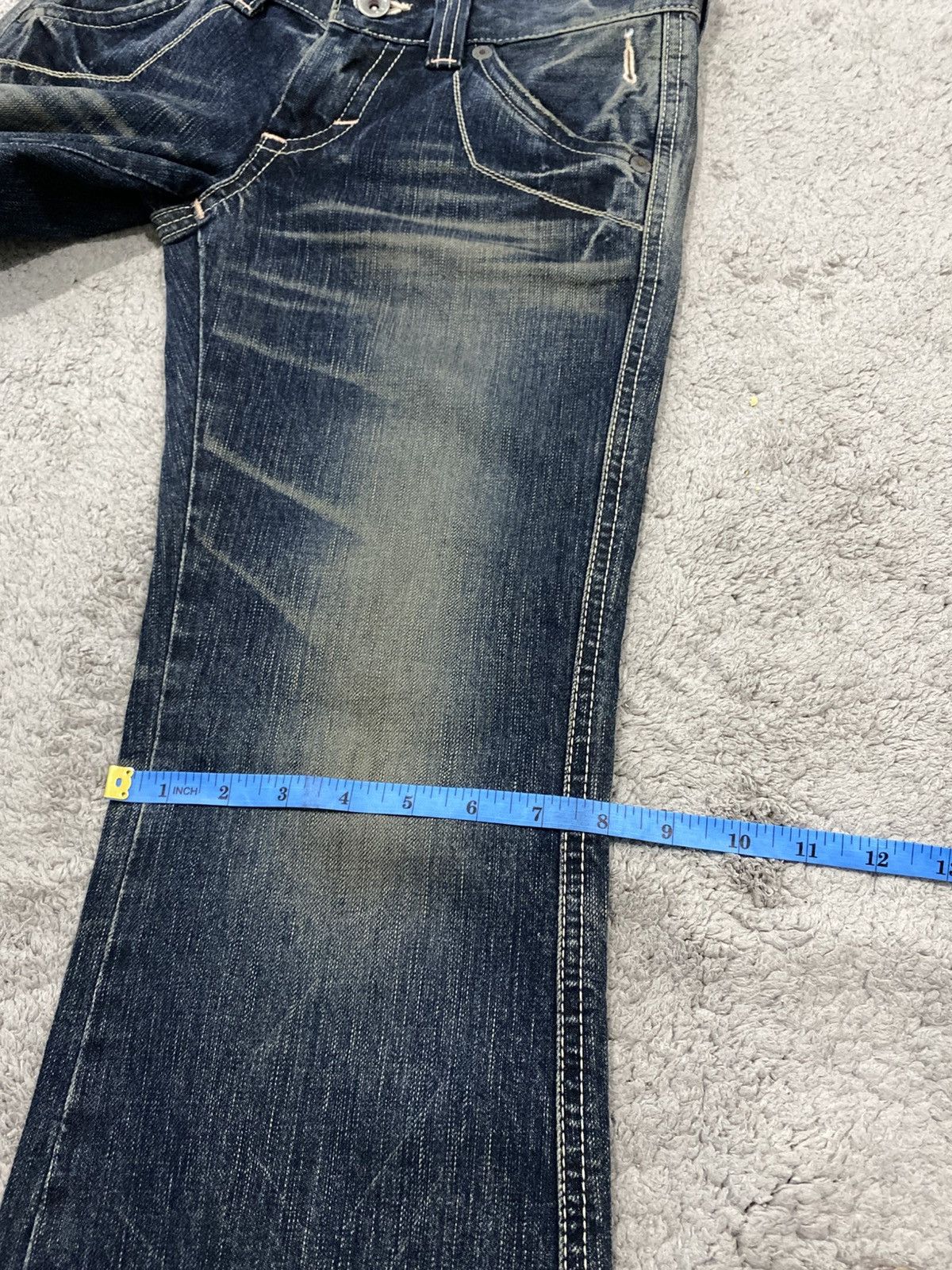 Edwin NEED GONE ‼️ Edwin 503 Blue Trip Black Flare Washed Denim Size US 31 - 18 Thumbnail