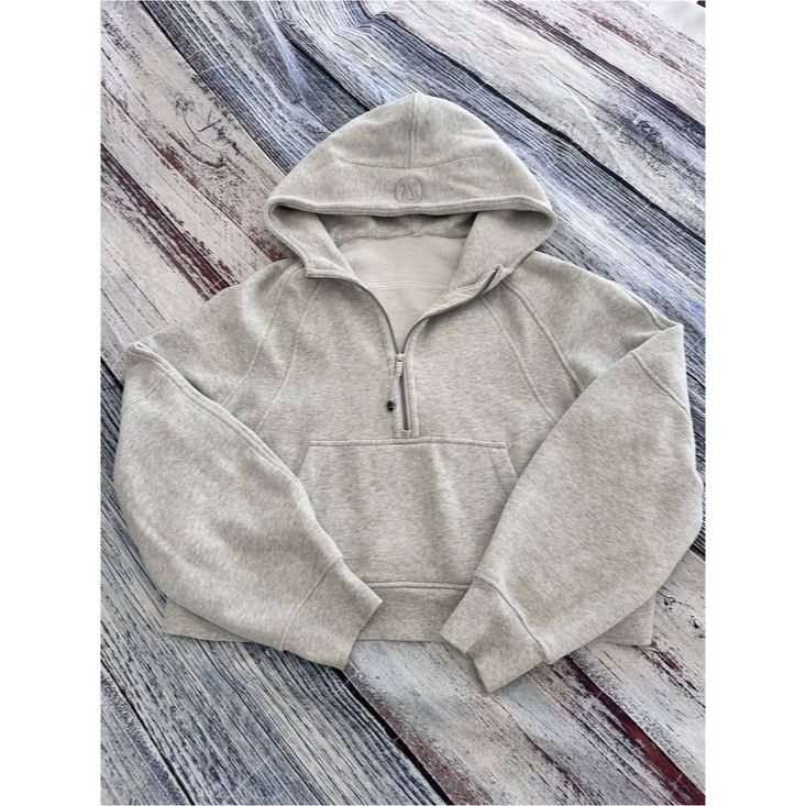 Lululemon Lululemon Cropped Scuba Half Zip Hoodie in Heathered Gray Size M / US 6-8 / IT 42-44 - 3 Thumbnail