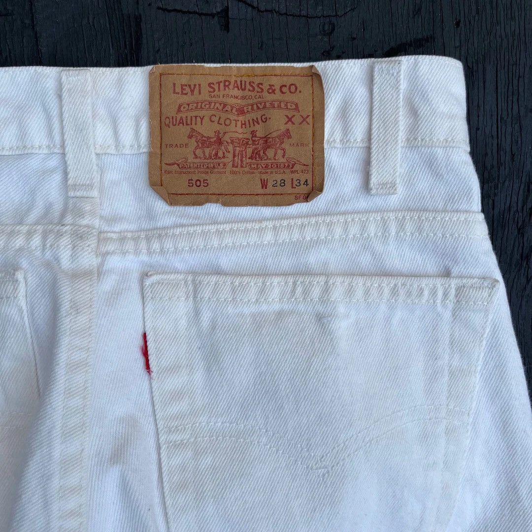 Levi's × Vintage Levi’s 1980 80s 505 Vintage Denim Jeans USA Made W28 L34 Size 28" / US 6 / IT 42 - 6 Thumbnail