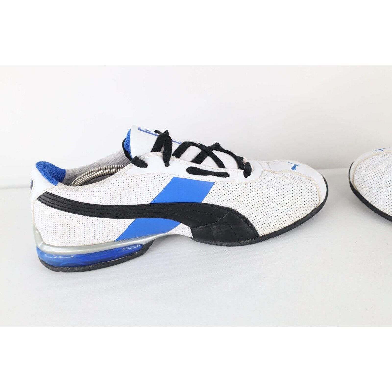 Puma × Vintage Vintage Y2K Puma Spell Out Turin Leather Sneakers Shoes Size US 11.5 / EU 44-45 - 7 Thumbnail
