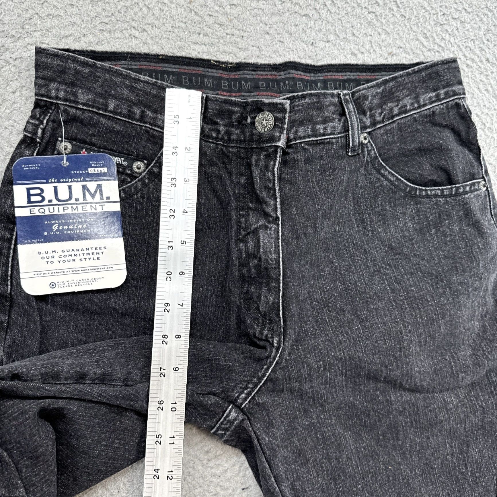 Vintage VINTAGE B.U.M. Equipment Jeans Women’s Junior Size 7 Black Denim 100% Cotton Straight Leg High Rise 90s Pockets Womens Size 28" / US 6 / IT 42 - 5 Thumbnail