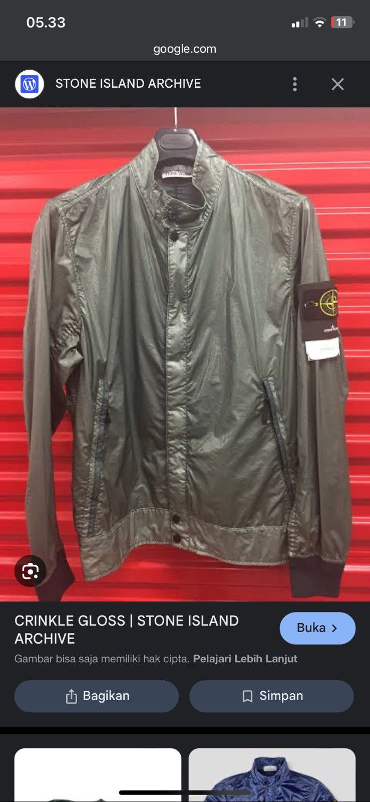 Stone Island Stone island crinkle gloss Size US XL / EU 56 / 4 - 10 Thumbnail