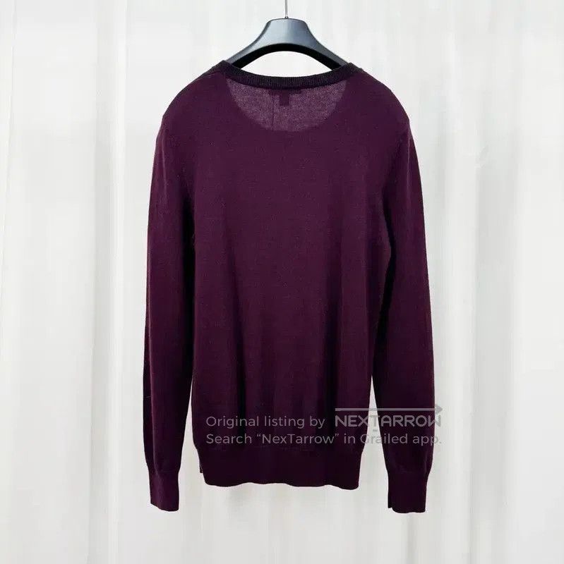 Burberry Burberry Men's Wine Red Logo Knit Sweater. Size US S / EU 44-46 / 1 - 2 Thumbnail