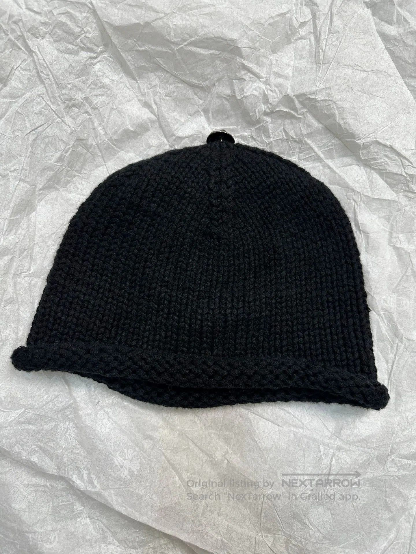 Chrome Hearts chrome hearts black knit cold hat with patch. Size ONE SIZE - 2 Thumbnail