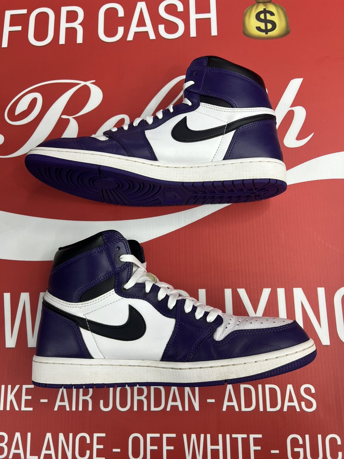 Jordan Brand Air Jordan 1 Court Purple Size 12 Size US 12 / EU 45 - 3 Thumbnail