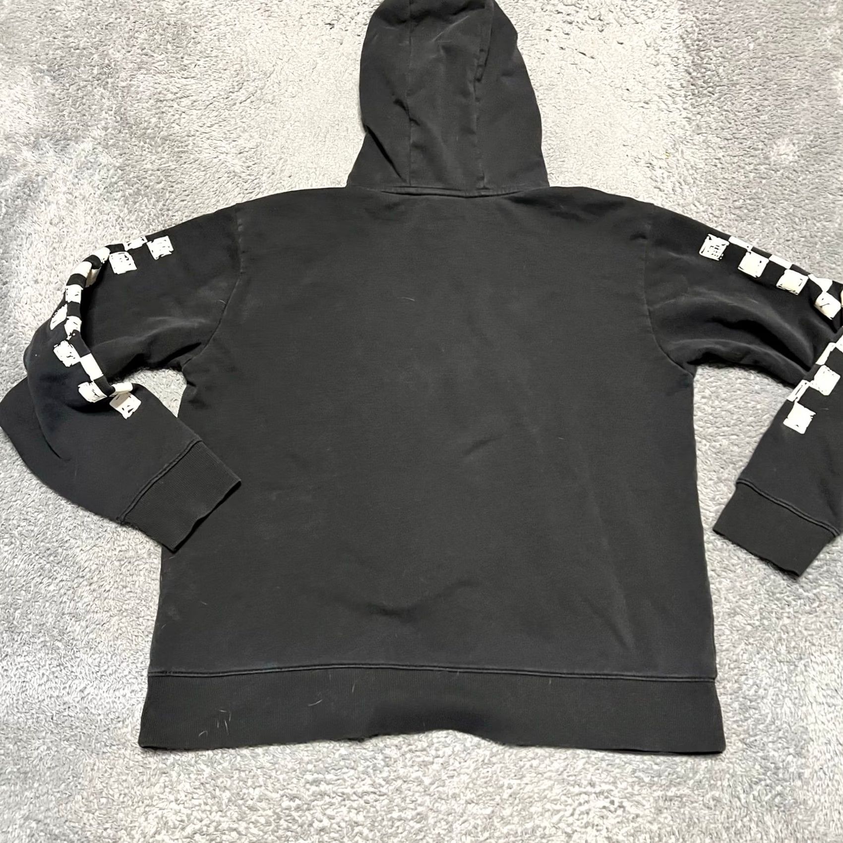 Vans Vans Hoodie Womens Medium Black skull unisex pullover checker Sweatshirt Size M / US 6-8 / IT 42-44 - 4 Thumbnail