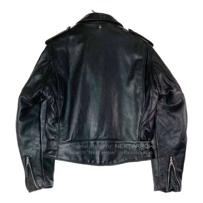 Schott Schott Cable-stayed leather jacket. Thick cowhide Size US XXS / EU 40 - 2 Thumbnail