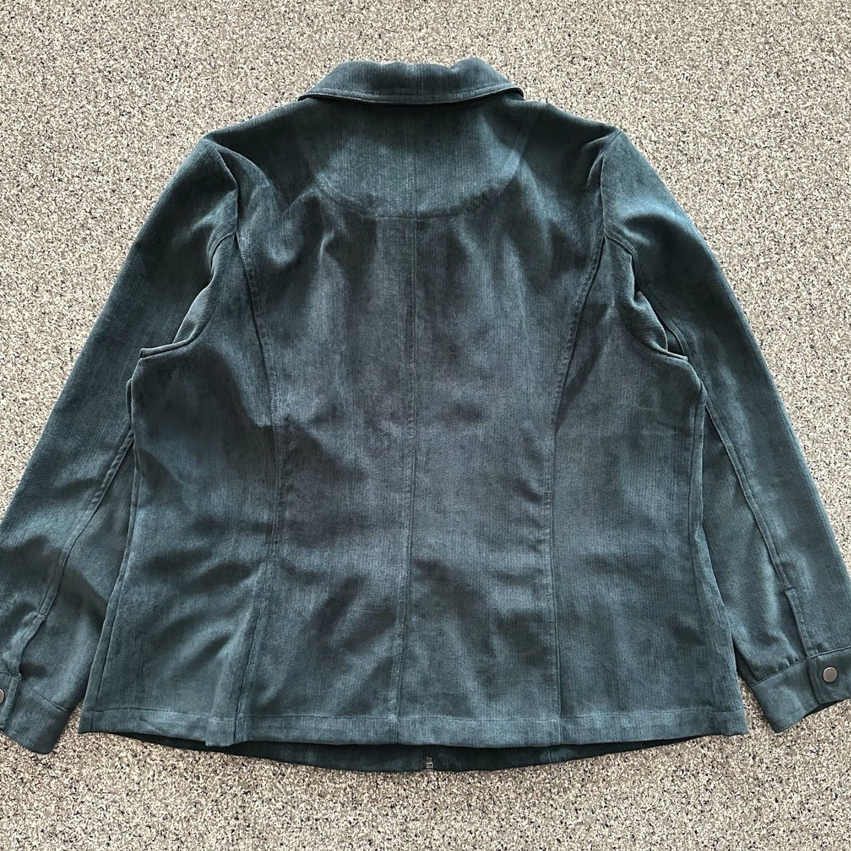 Velvet CJ Banks Jacket Womens 1X Suede Velvet Full Zip Collar Green Jacket Womens 1X Green Size XL / US 12-14 / IT 48-50 - 7 Thumbnail