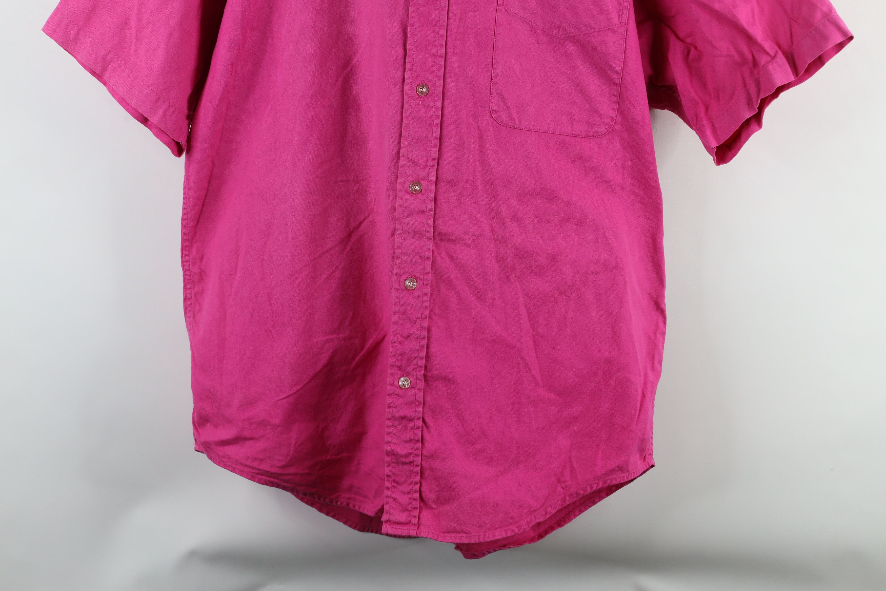 J.Crew × Vintage Vintage 90s J Crew Short Sleeve Button Down Shirt Pink Size US M / EU 48-50 / 2 - 3 Thumbnail