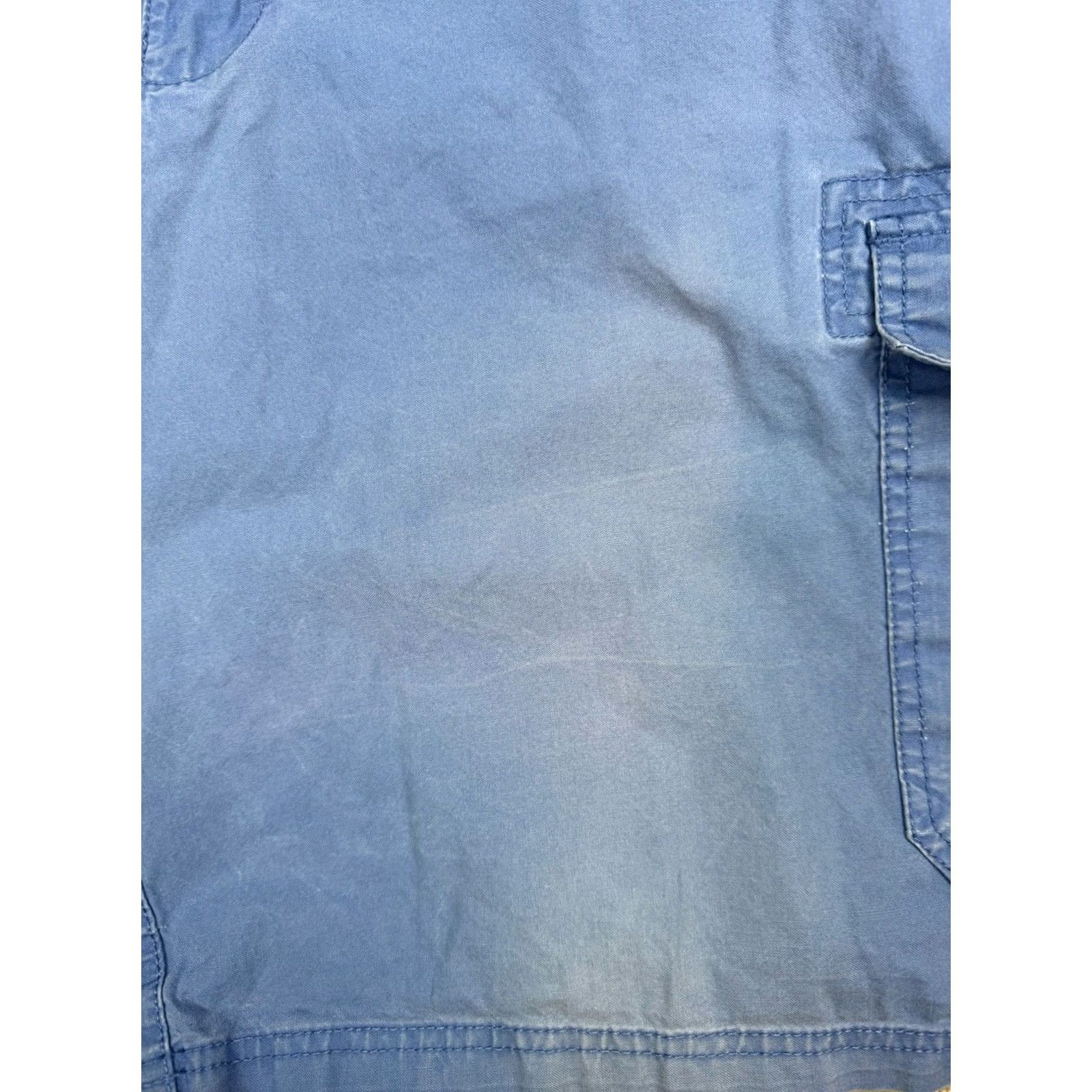 Izod IZOD Men Cargo Shorts Blue Size 42 10” Inseam 920 Size US 42 / EU 58 - 4 Thumbnail