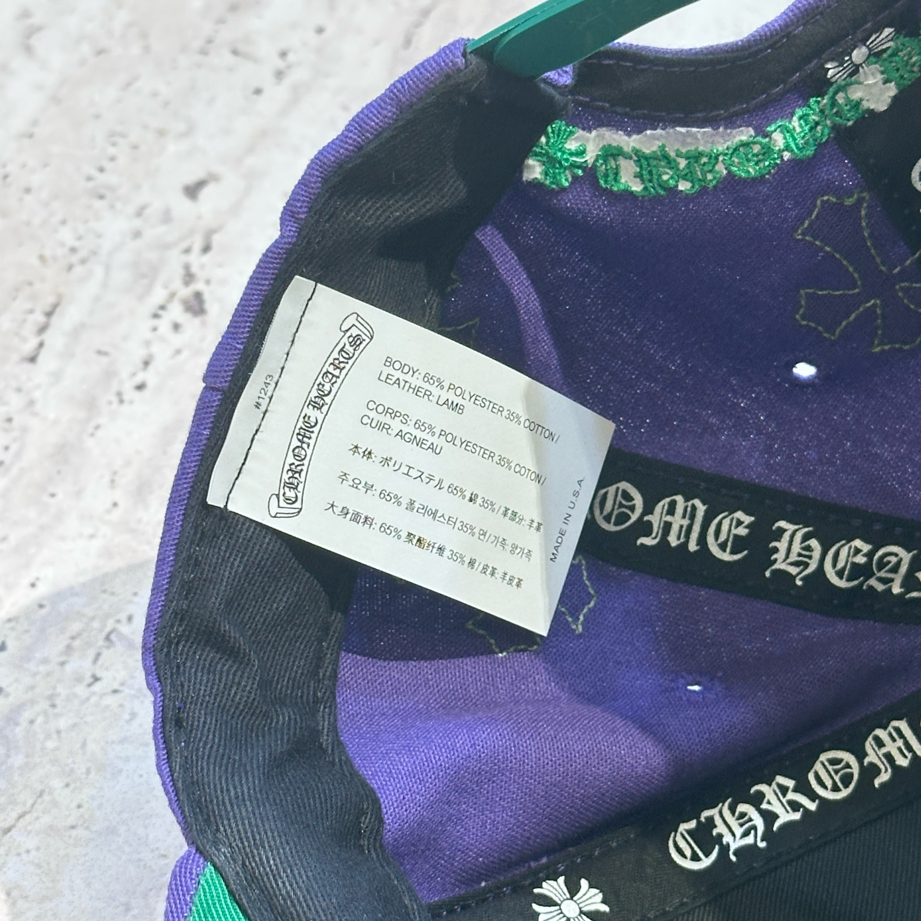 Chrome Hearts Chrome Hearts Baseball Cap Cotton x Polyester purple Size ONE SIZE - 5 Thumbnail
