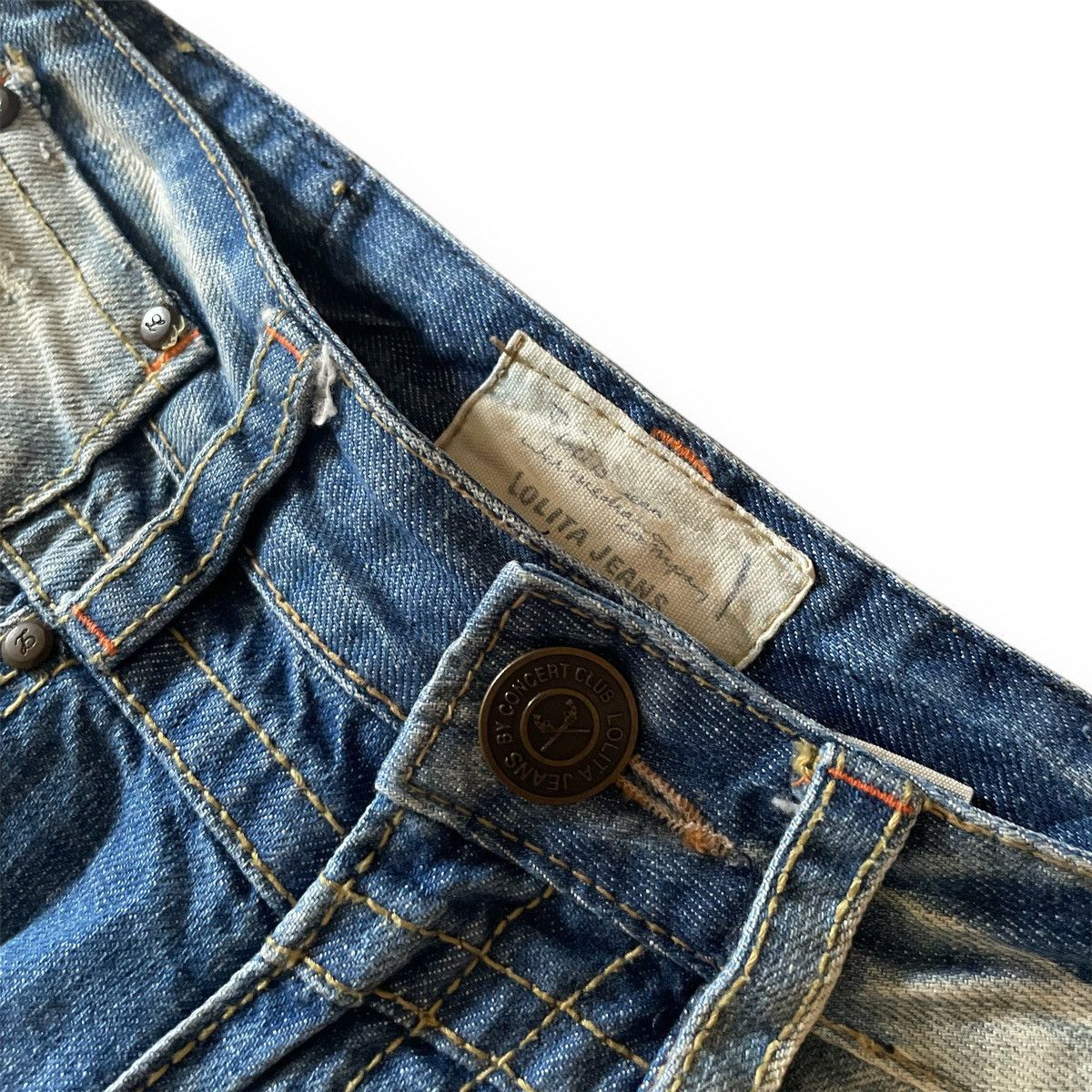 If Six Was Nine Original Flare Y2K Look Lolita Jeans Rusty Size US 30 / EU 46 - 4 Thumbnail