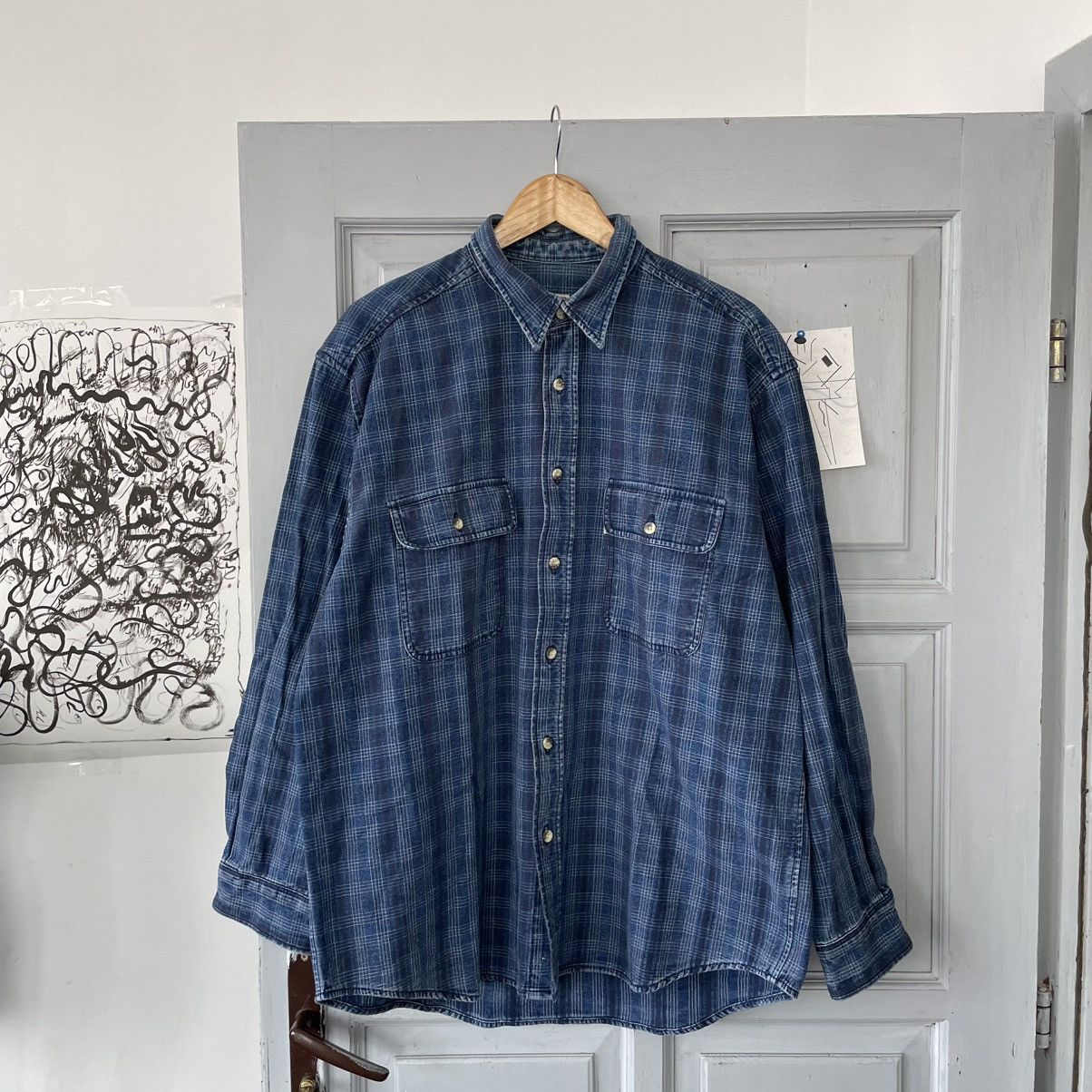 Levi's × Vintage Vintage 90’s Heavy Levi’s Flannel shirt button up y2k Size US L / EU 52-54 / 3 - 4 Thumbnail