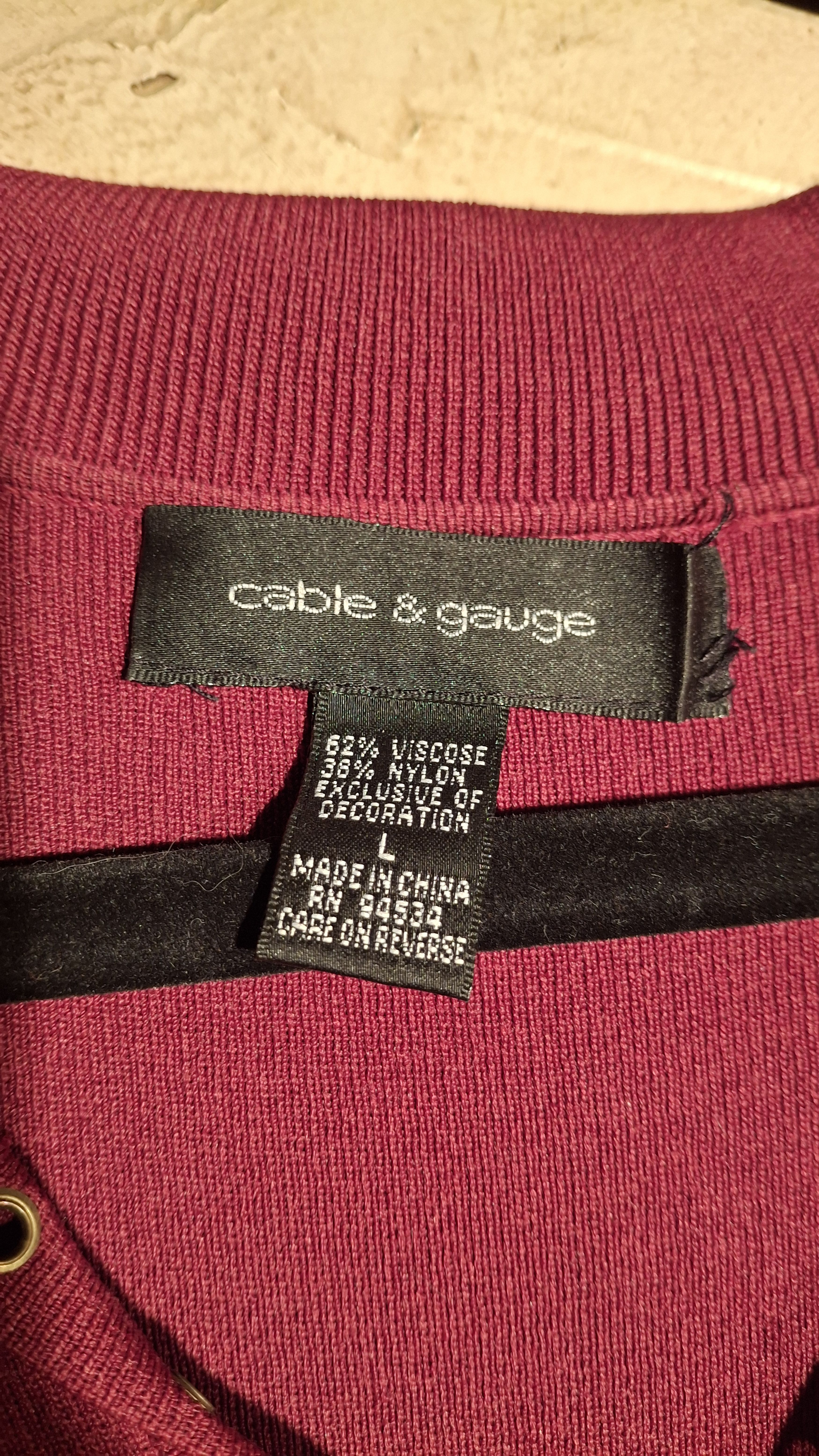 Other cable and gauge burgundy knit top Size L / US 10 / IT 46 - 3 Thumbnail