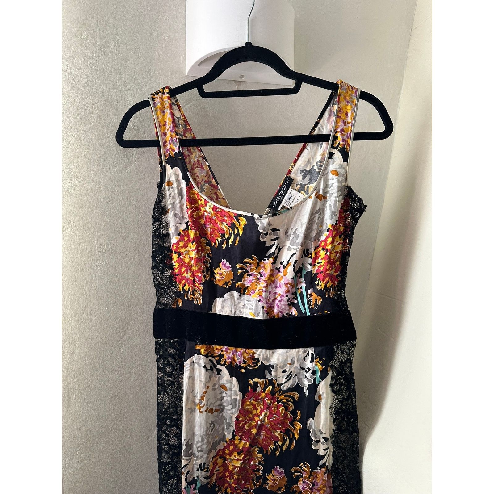 Dolce & Gabbana Dolce & Gabbana Floral Print Red and Gold Lace Gown Size M / US 6-8 / IT 42-44 - 2 Thumbnail