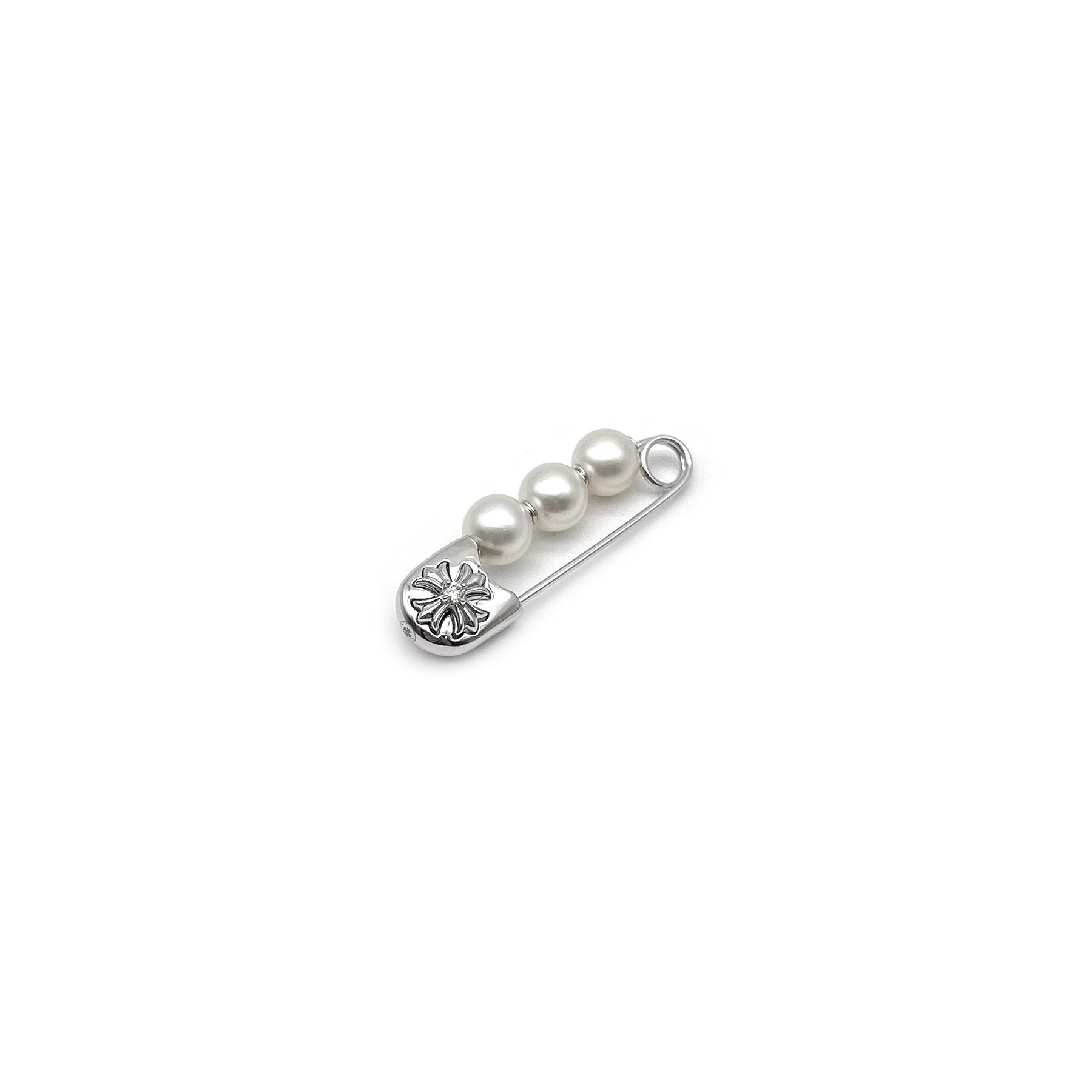 Chrome Hearts Chrome Hearts Mikimoto 18K White Gold Pearl Safety Pin Size ONE SIZE - 2 Thumbnail