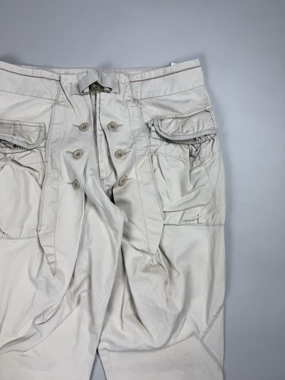 Marithe + Francois Girbaud × Vintage Girbaud Vintage Avant-Garde Cargo Pockets Baggy Chino Pants Size US 32 / EU 48 - 7 Thumbnail
