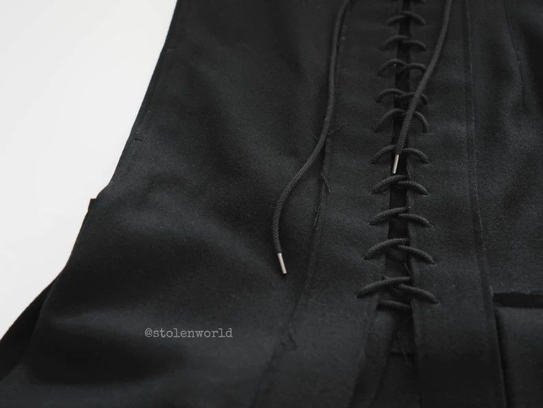 Yohji Yamamoto Yohji Yamamoto size 1 2010 AW Show Strap Half Skirt 2506-N Size 24" / US 00 / IT 34 - 5 Thumbnail