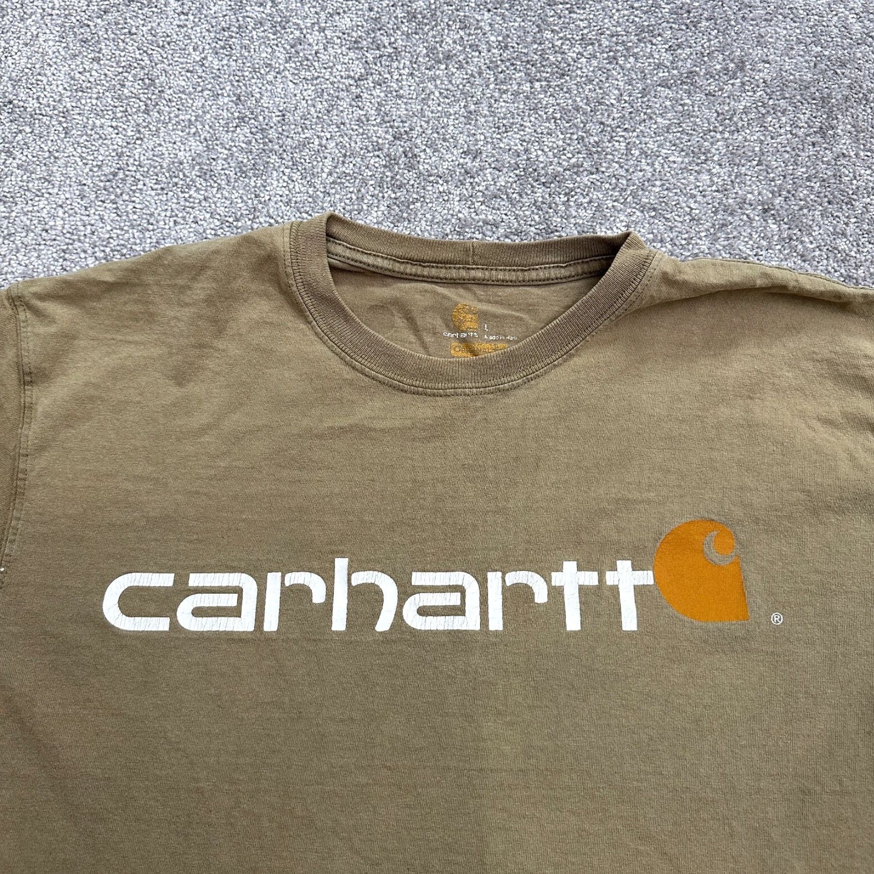 Carhartt VINTAGE Carhartt K195 Shirt Mens L Brown Crew Neck Graphic Tee 90s Outdoor Mens Size US L / EU 52-54 / 3 - 3 Thumbnail