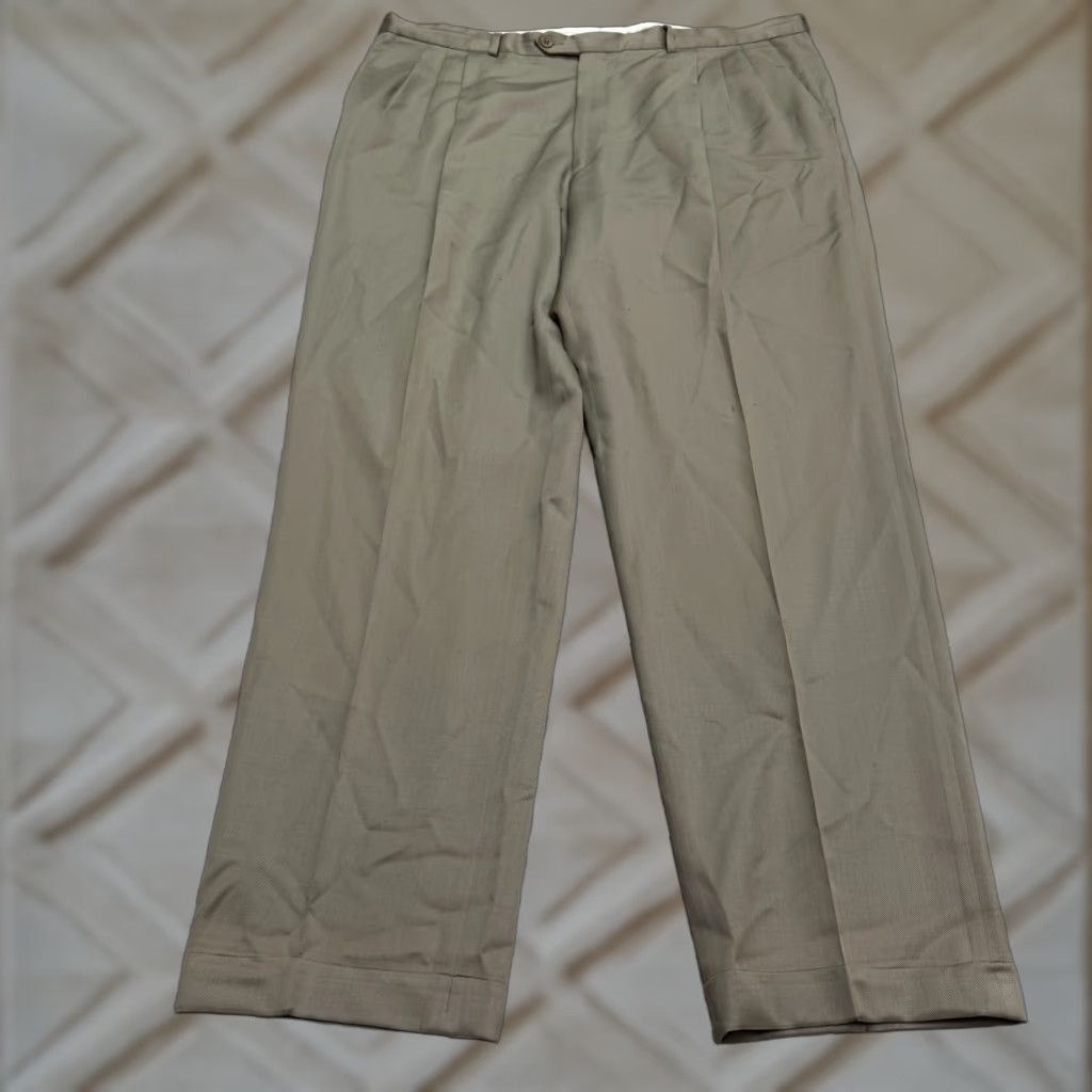 Vintage VINTAGE Pazon Santorelli Dress Pants Mens 40x32 Brown Pleated Classic 90s Retro Size US 40 / EU 56 - 1 Thumbnail