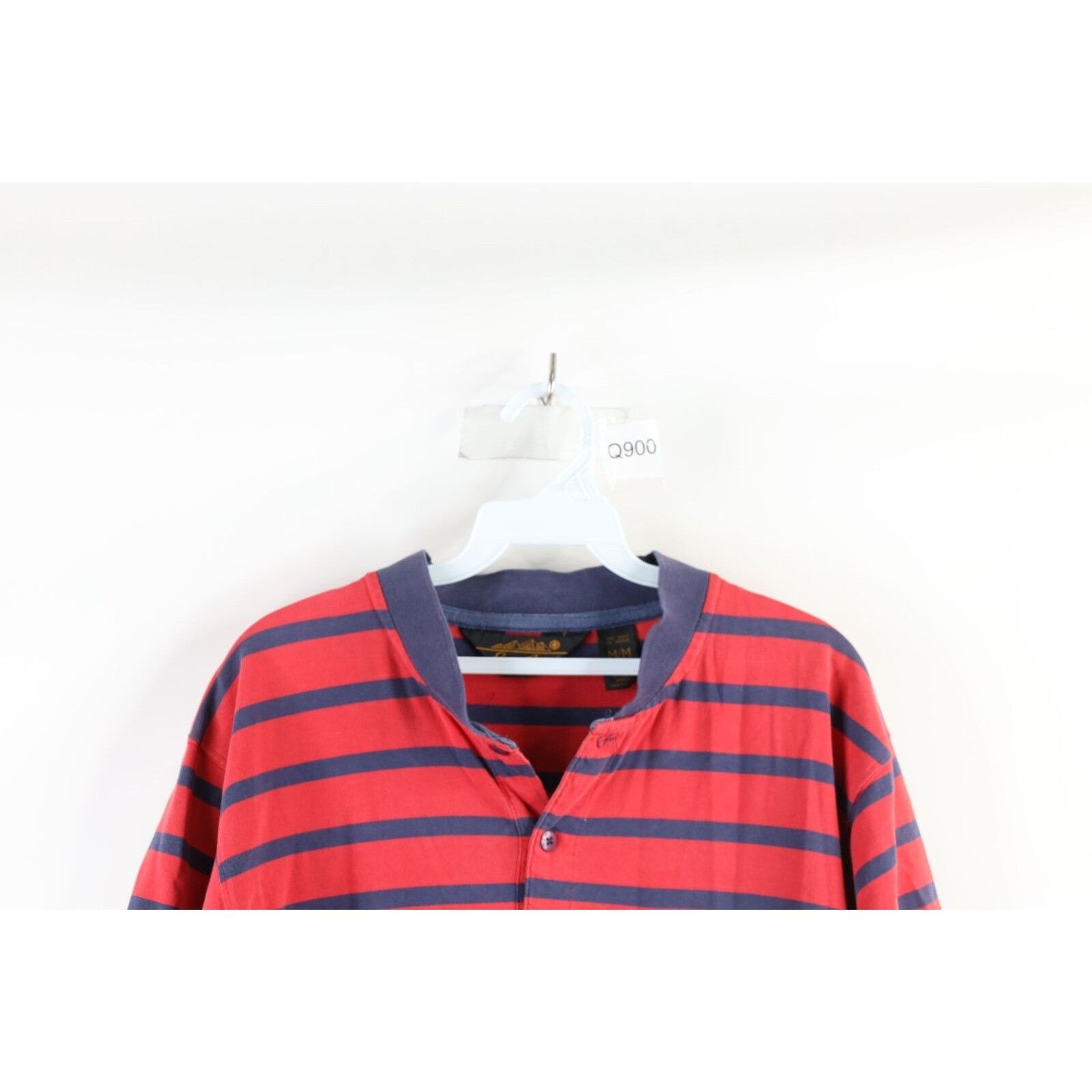 Eddie Bauer × Vintage Vintage 90s Eddie Bauer Faded Striped Henley T-Shirt Size US M / EU 48-50 / 2 - 2 Thumbnail