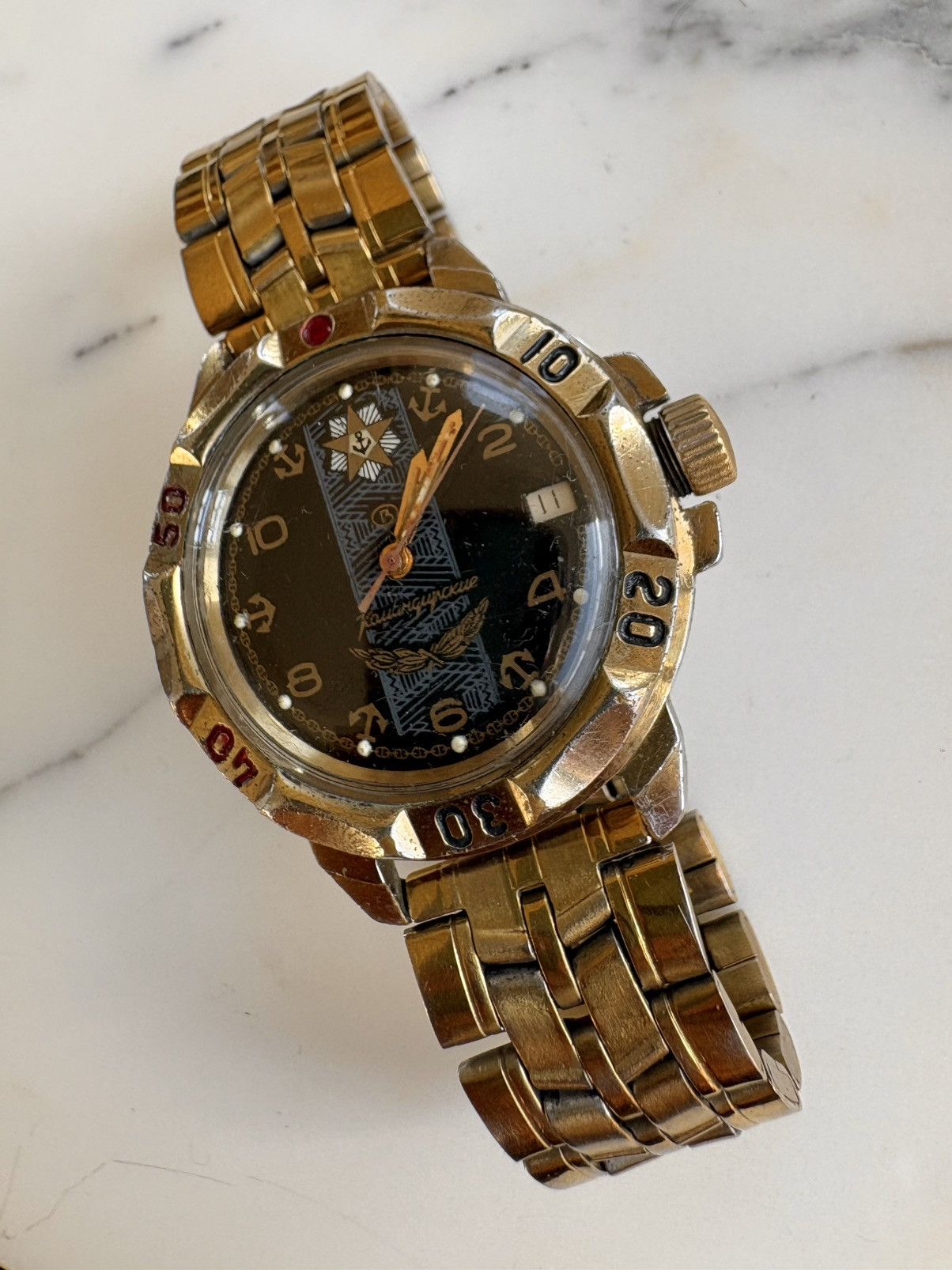 Vostok 2414 Commander Sea Anchor Diver Watch VTG USSR 39mm