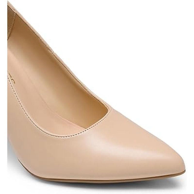Other New Dream Pairs Women's 7.5 Tan Pointy Toe Block Heel Pumps Size US 7.5 / IT 37.5 - 3 Thumbnail