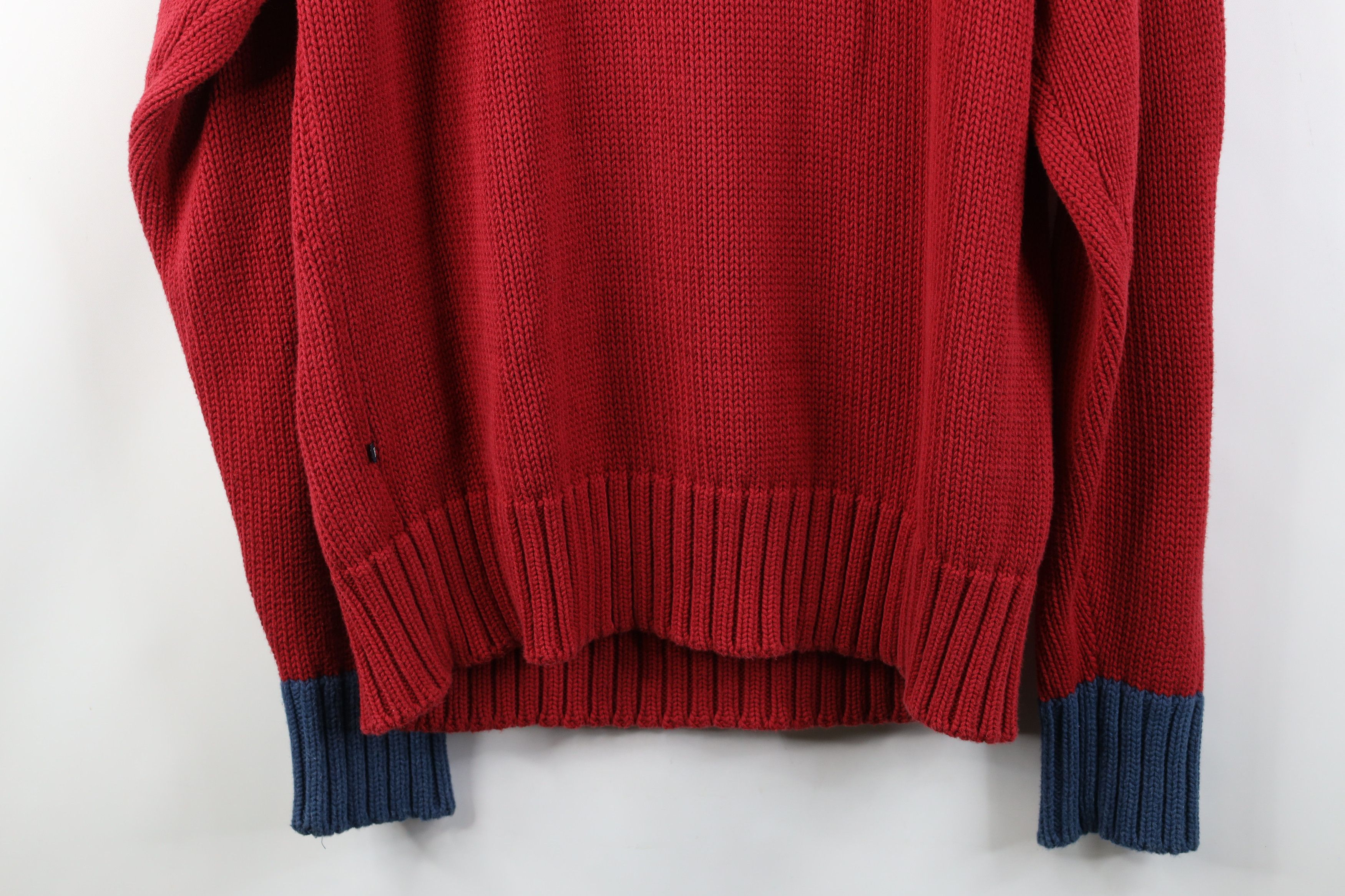 Tommy Hilfiger Vintage 90s Y2K Tommy Hilfiger Cotton Ribbed Knit Sweater Size US L / EU 52-54 / 3 - 13 Thumbnail