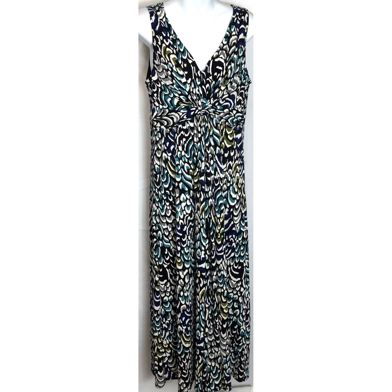 Vintage VINTAGE Christopher Banks Dress M Multi Geo Sleeveless Twist Front Y2K 90s Size M / US 6-8 / IT 42-44 - 2 Thumbnail