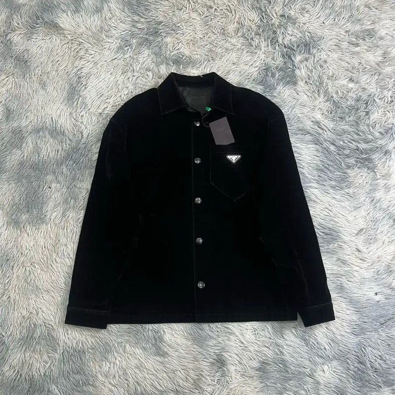 Prada Prada Black Cotton Men's Jacket Size US S / EU 44-46 / 1 - 1 Thumbnail